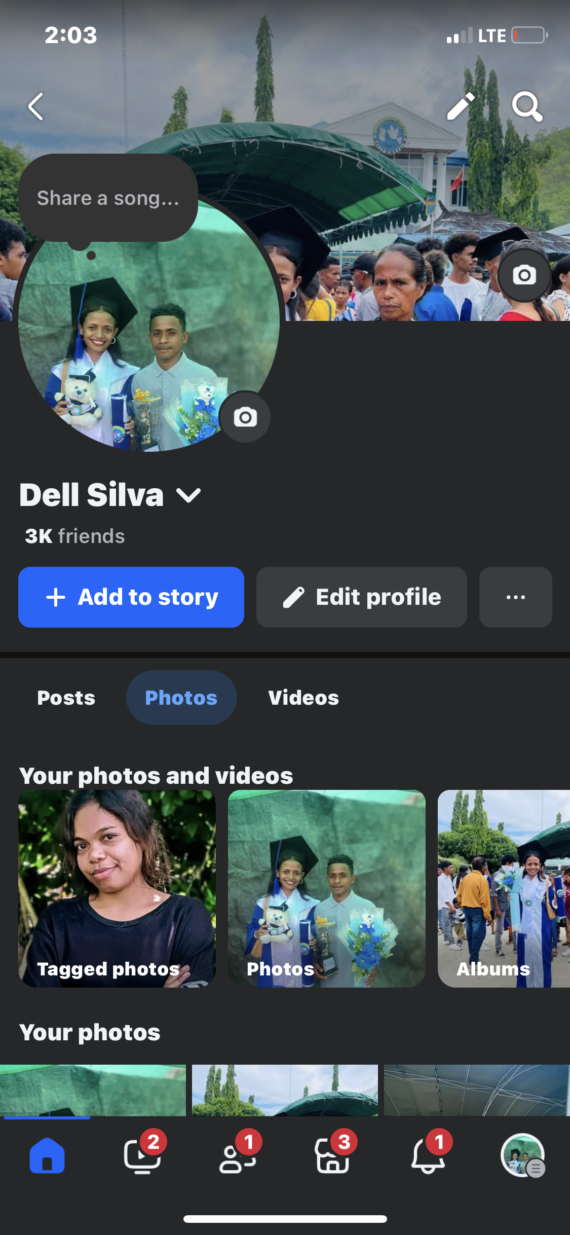 Facebook with switch profile 