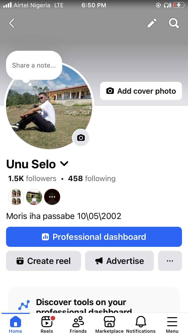 Facebook with switch profile 